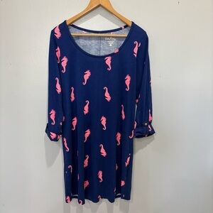Lilly Pulitzer Ocean Ridge Horsing Around Seahorse Dress Women’s Size Medium